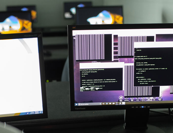 programming language on a desktop monitor