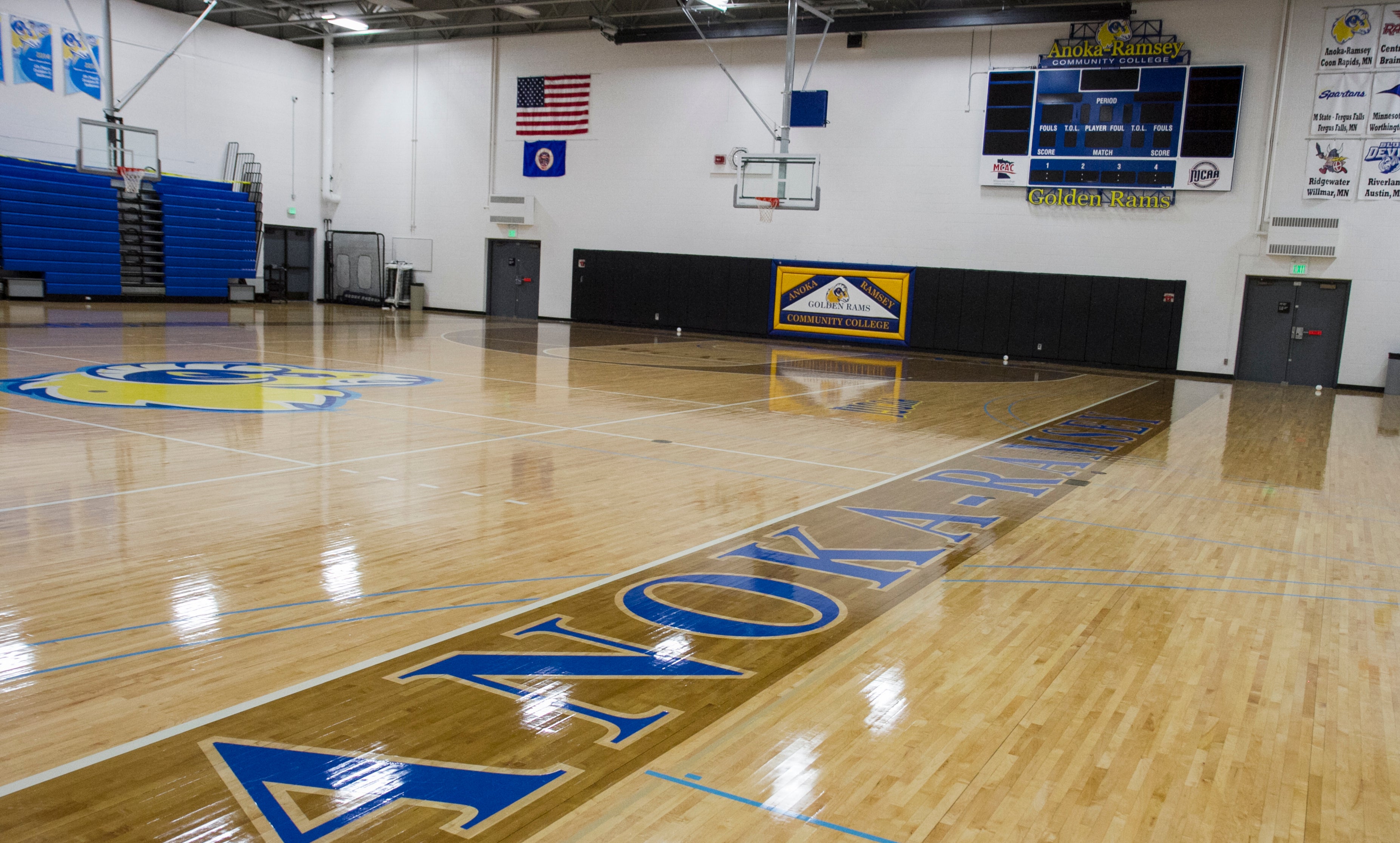 Coon Rapids campus full sized basketball courts.